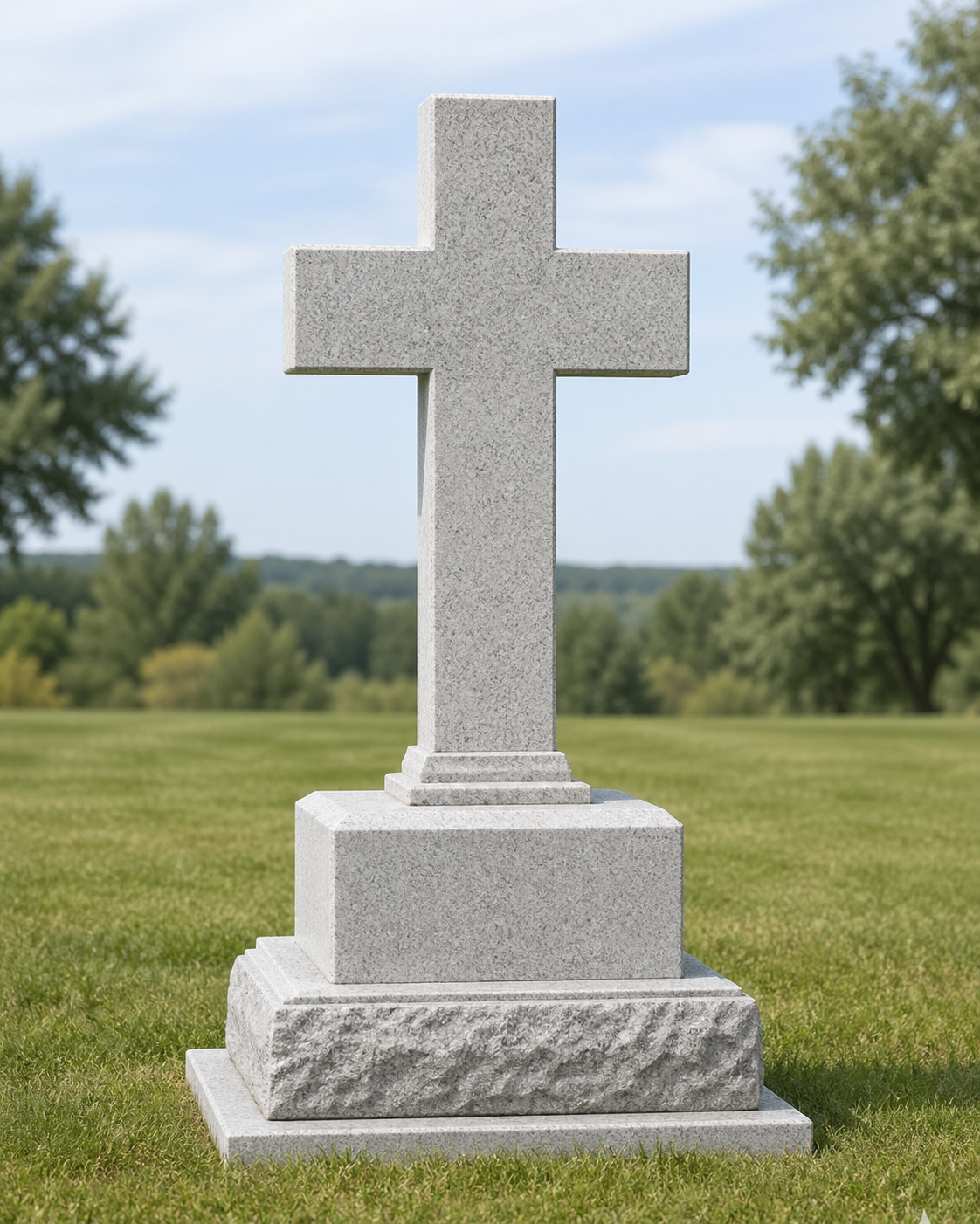 granite Catholic Headstone hand-carved by Catholic Memorials in NJ — image 2