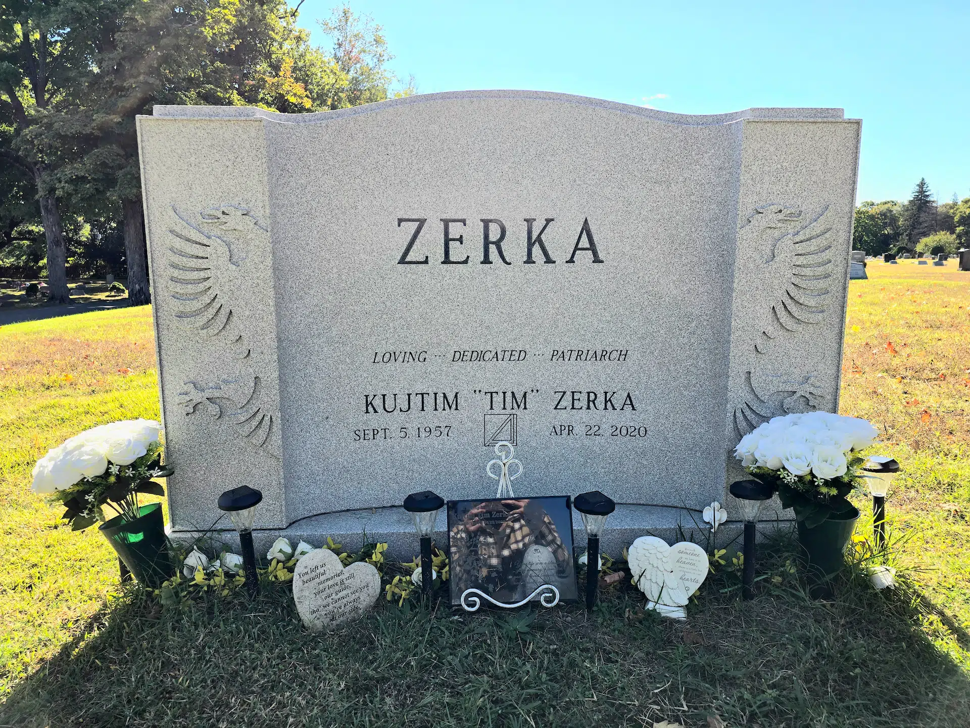 granite Catholic Headstone hand-carved by Catholic Memorials in NJ — image 3