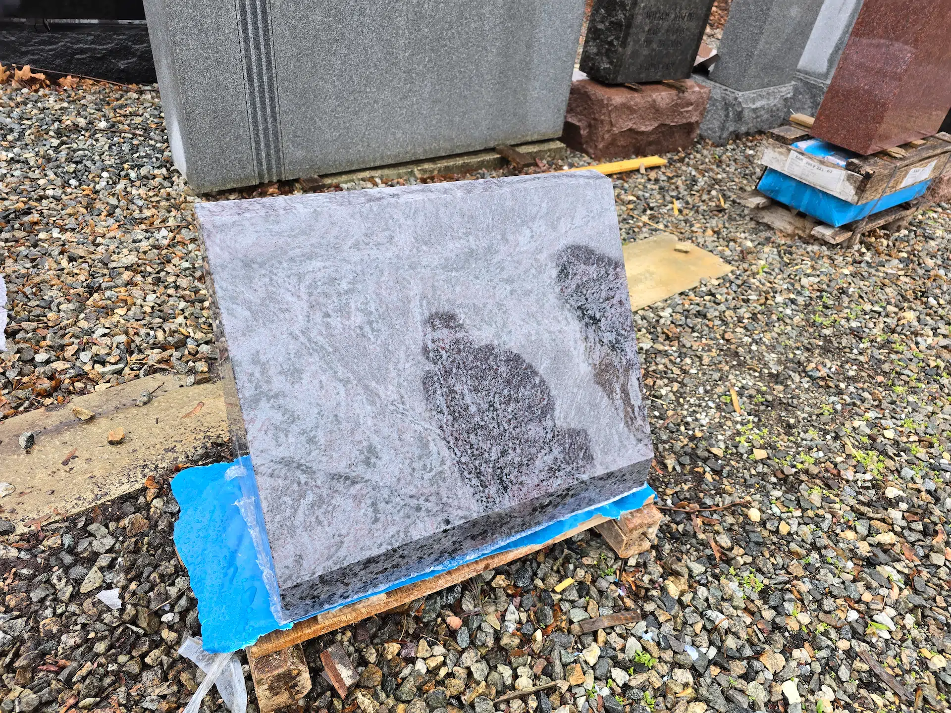 granite Catholic Headstone hand-carved by Catholic Memorials in NJ — image 5
