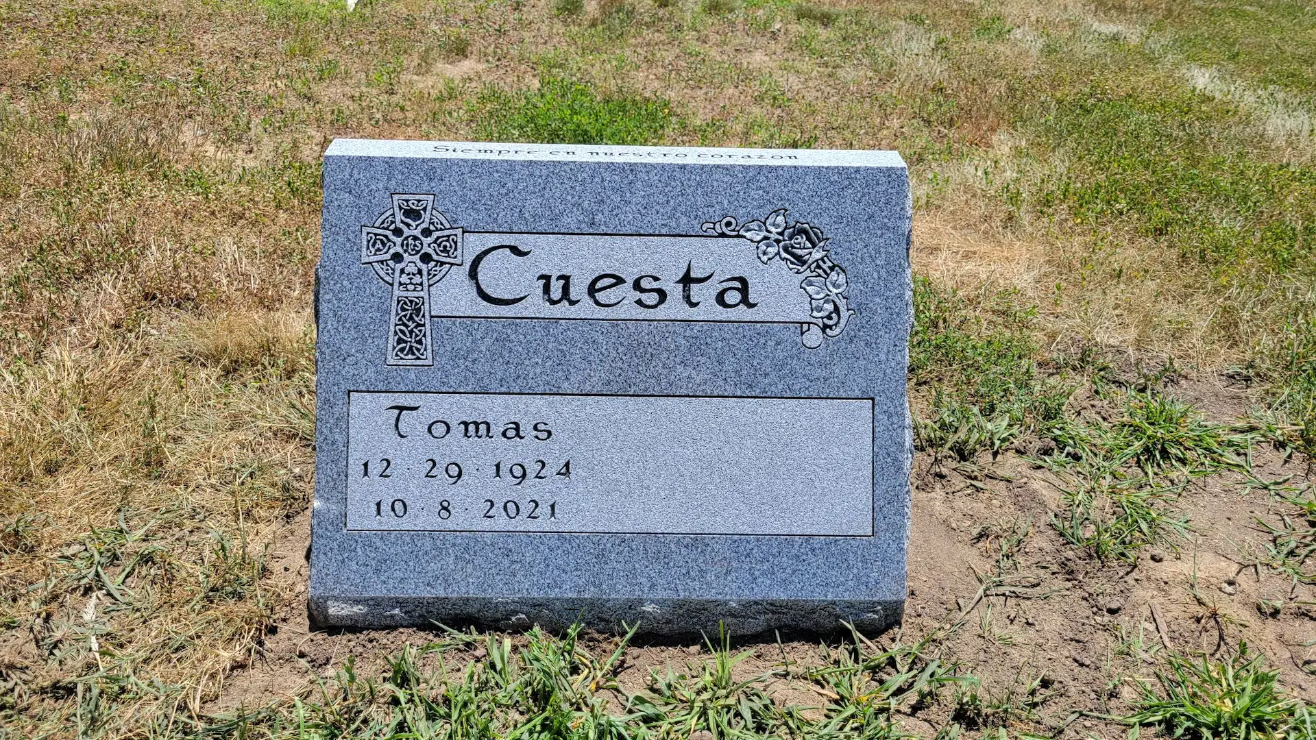 granite Catholic Headstone hand-carved by Catholic Memorials in NJ — image 2